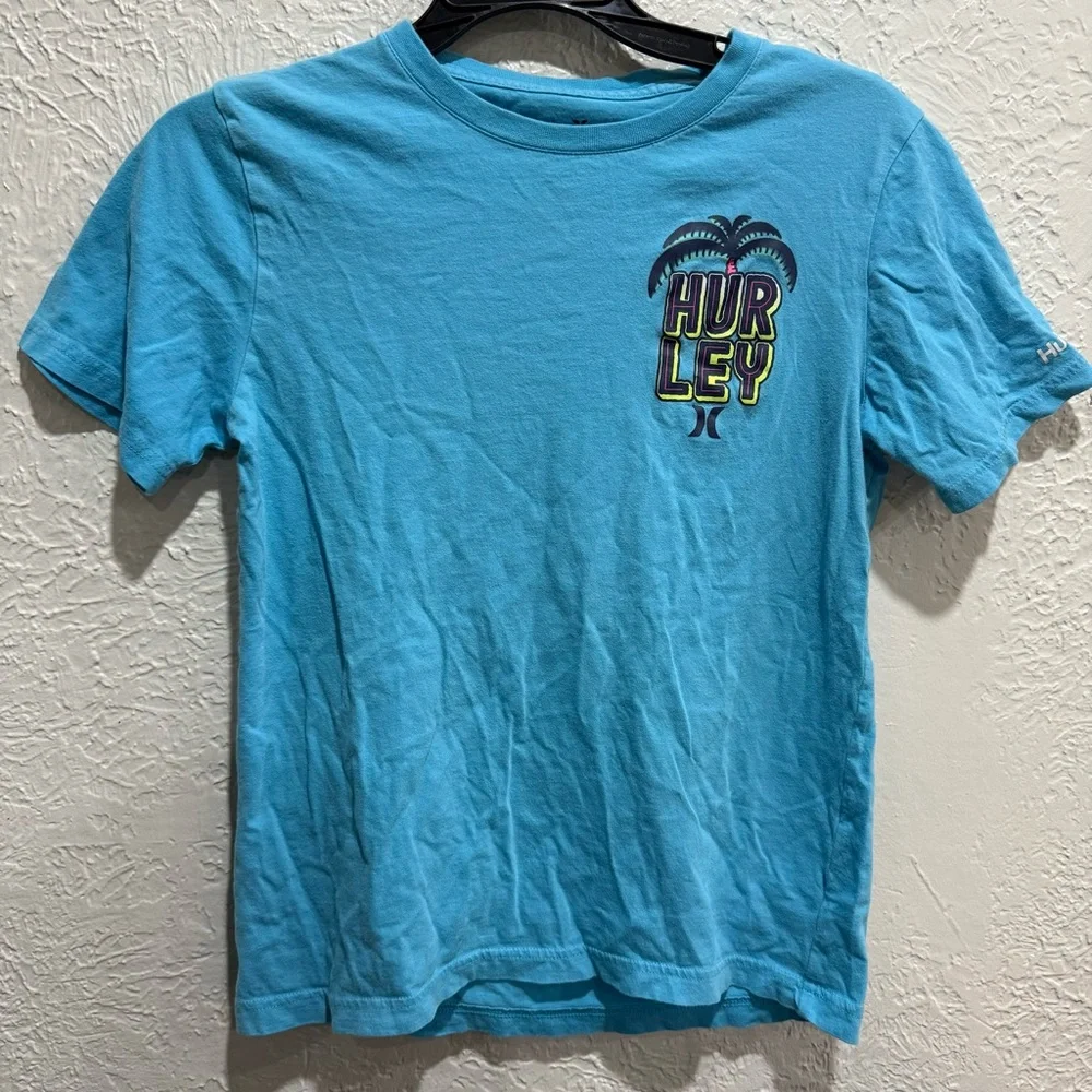 Hurley Boys Graphic Logo Short Sleeve Shirt Large 12 13 years